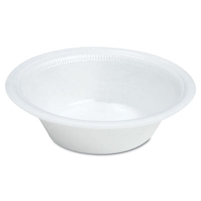 Dart® Quiet Classic Laminated Foam Dinnerware, Bowl, 12 oz, White, 125/Pack Bowls - Office Ready