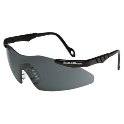 Smith & Wesson® Magnum 3G Safety Eyewear, Black Frame, Smoke Lens Wraparound Safety Glasses - Office Ready