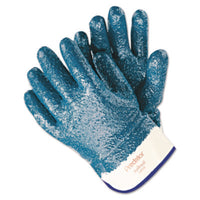 MCR™ Safety Predator® Premium Nitrile-Coated Gloves, Blue/White, Large, 12 Pairs Work Gloves, Coated - Office Ready