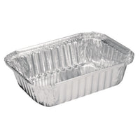 HFA® Aluminum Oblong Containers, 1.5 lb, 5.13 x 7.06 x 1.69, Silver, 500/Carton Takeout Food Containers - Office Ready