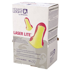 Howard Leight® by Honeywell Laser Lite® Single-Use Earplugs, Cordless, 32NRR, MA/YW, LS500, 500 Pairs