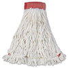 Rubbermaid® Commercial Web Foot Shrinkless Wet Mop, Shrinkless, Cotton/Synthetic, White, Large, 6/Carton Wet Mop Heads - Office Ready