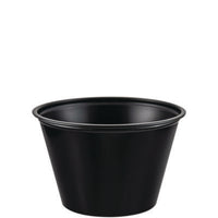 Dart® Polystyrene Portion Cups, 4 oz, Plastic, Black, 250/Bag, 10 Bags/Carton Portion Cups - Office Ready