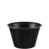 Dart® Polystyrene Portion Cups, 4 oz, Plastic, Black, 250/Bag, 10 Bags/Carton Portion Cups - Office Ready