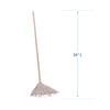 Boardwalk® Handle/Deck Mops, #20 White Cotton Head, 54" Natural Wood Handle Wet Mops - Office Ready