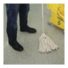 Boardwalk® Handle/Deck Mops, #20 White Cotton Head, 54" Natural Wood Handle Wet Mops - Office Ready