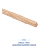 Boardwalk® Tapered End Hardwood Broom Handle, Lacquered Hardwood, 1.13" dia x 54", Natural Tapered Mop and Broom Handles - Office Ready