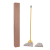 Boardwalk® Cotton Cut End Mop Kit, #24 Natural Cotton Head, 60" Yellow Metal/Plastic Handle Wet Mops - Office Ready