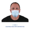 Boardwalk® Three-Ply General Use Face Mask, Blue, 50/Box, 40 Boxes/Carton Pandemic Face Masks - Office Ready