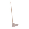 Boardwalk® Cotton Deck Mop, #16 White Cotton Head, 50" Wood Handle, 12/Carton Wet Mops - Office Ready