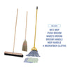 Boardwalk® Cleaning Kit, Medium Blue Cotton/Rayon/Synthetic Head, 60" Natural/Yellow Wood/Metal Handle Mop Kits - Office Ready