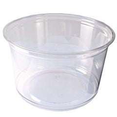 Fabri-Kal® Recycleware® Round Deli Container, 16 oz, 4.6" Diameter x 3" h, Clear, Plastic, 500/Carton