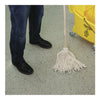 Boardwalk® Cotton Deck Mop, #16 White Cotton Head, 50" Wood Handle, 12/Carton Wet Mops - Office Ready