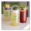 Eco-Products® Cold Drink Cup Lids, With Hole, Fits 9 oz to 24 oz Cold Cups, Plastic, Clear, 100/Pack, 10 Packs/Carton Cold Cup Dome Lids - Office Ready