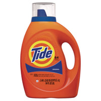 Tide® Liquid Laundry Detergent, Original Scent, 64 Loads, 84 oz Bottle, 4/Carton Laundry Detergents - Office Ready