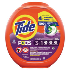 Tide® PODS™ Laundry Detergent, Spring Meadow, 66 oz Tub, 76 Pacs/Tub, 4 Tubs/Carton