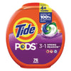 Tide® PODS™ Laundry Detergent, Spring Meadow, 66 oz Tub, 76 Pacs/Tub, 4 Tubs/Carton Laundry Detergents - Office Ready