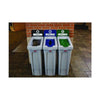 Rubbermaid® Commercial Slim Jim Recycling Station Kit, 1-Stream Mixed Recycling, 23 gal, Plastic, Gray/Blue Indoor Recycling Bins - Office Ready