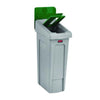 Rubbermaid® Commercial Slim Jim Recycling Station Kit, 1-Stream Paper, 23 gal, Plastic, Green/Gray Indoor Recycling Bins - Office Ready