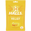 HALLS Triple Action Cough Drops, Honey-Lemon, 30/Bag, 12 Bags/Box Sore Throat/Cough Lozenges - Office Ready