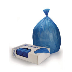 Heritage High-Density Waste Can Liners, 23 gal, 14 mic, 30" x 43", Blue, 25 Bags/Roll, 10 Rolls/Carton