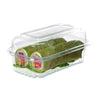 Eco-Products® Renewable and Compostable Clear Clamshell Hinged Food Containers, 9 x 6 x 3, Plastic, 80/Pack, 3 Packs/Carton Takeout Food Containers - Office Ready