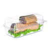 Eco-Products® Renewable and Compostable Clear Clamshell Hinged Food Containers, 9 x 6 x 3, Plastic, 80/Pack, 3 Packs/Carton Takeout Food Containers - Office Ready