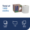 Tork Light Duty Cleaning Cloth, Giant Roll, 1-Ply, 9 x 12.4, White, 1,450 Sheet Roll/Carton Reusable Towels & Wipes - Office Ready