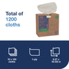 Tork Light Duty Cleaning Cloth Pop Up Box, 1-Ply, 8.3 x 16.1, White, 120 Cloths/Pack, 10 Packs/Carton Reusable Towels & Wipes - Office Ready