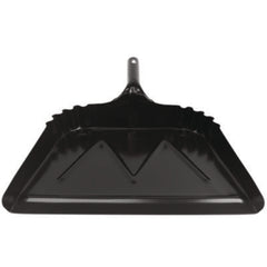 Impact® Heavy-Duty Commercial Dust Pan, 16 x 15.5, 5.38" Handle, 20-Gauge Steel, Black