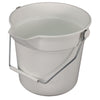 Impact® Deluxe Heavy-Duty Bucket, 10 qt, Polypropylene, Gray, 10.63" dia Utility Pails - Office Ready