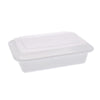 Pactiv Evergreen Newspring® VERSAtainer® Microwavable Containers, 8.8 x 6 x 2.5, White/Clear, Base/Lid Combo, 150/Carton Takeout Food Containers - Office Ready