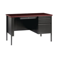 Alera® Single Pedestal Steel Desk, 45