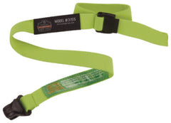 ergodyne® Squids 3155 Elastic Lanyard with Clamp, 2 lb Max Working Capacity, 18"-48" Long, Lime, 10/Pack
