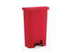 Rubbermaid® Commercial Slim Jim® Streamline® Resin Step-On Container, Front Step Style, 8 gal, Polyethylene, Red Indoor All-Purpose Waste Bins - Office Ready