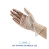 Boardwalk® Exam Vinyl Gloves, Powder/Latex-Free, 3 3/5 mil, Clear, Small, 100/Box Exam Gloves, Vinyl - Office Ready