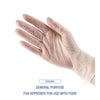 Boardwalk® General Purpose Vinyl Gloves, Powder/Latex-Free, 2.6 mil, Large, Clear, 100/Box, 10 Boxes/Carton Disposable Work Gloves, Vinyl - Office Ready