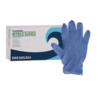 Boardwalk® Disposable General-Purpose Nitrile Gloves, Large, Blue, 4 mil, 100/Box Disposable Work Gloves, Nitrile - Office Ready