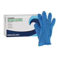 Boardwalk® Disposable General-Purpose Nitrile Gloves, Large, Blue, 5 mil, 100/Box Disposable Work Gloves, Nitrile - Office Ready