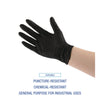 Boardwalk® Disposable General-Purpose Nitrile Gloves, Large, Black, 4.4 mil, 100/Box Disposable Work Gloves, Nitrile - Office Ready