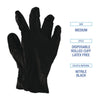 Boardwalk® Disposable General-Purpose Nitrile Gloves, Medium, Black, 4.4 mil, 100/Box Disposable Work Gloves, Nitrile - Office Ready