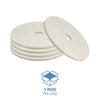 Boardwalk® Natural White Burnishing Floor Pads, 17" Diameter, White, 5/Carton Burnish/Buff Floor Pads - Office Ready