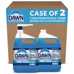 Dawn® Professional Manual Pot & Pan Dish Detergent, Original Scent, (1) Pump and (2) 1 gal Bottles/Carton