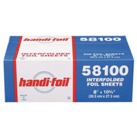 HFA® Interfolded Foil Sheets, 55 Gauge, 8 x 10.75, 500 Sheets/Box, 6 Boxes/Carton Aluminum Foil - Office Ready