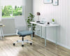 HON® Ignition® 2.0 4-Way Stretch Mid-Back Mesh Task Chair, 17" to 21" Seat Height, Basalt Seat, Fog Back, Designer White Base Office Chairs - Office Ready