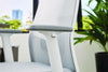 HON® Ignition® 2.0 4-Way Stretch Mid-Back Mesh Task Chair, 17" to 21" Seat Height, Basalt Seat, Fog Back, Designer White Base Office Chairs - Office Ready