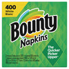 Bounty® Quilted Napkins®, 2-Ply, 12.1 x 12, White, 400/Pack, 4 Packs/Carton Luncheon Napkins - Office Ready