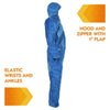 KleenGuard™ A20 Breathable Particle Protection Coveralls, Zip Front, Hood, Elastic Back, Wrists, Ankles, 2X-Large, Blue, 24/Carton Coveralls - Office Ready