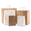 Kari-Out® Kraft Paper Bags, Natural Twisted-Paper Handles, 10" x 6" x 13", Natural, 250/Carton Paper Shopping Bags - Office Ready