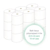 LoCor® High-Capacity Bath Tissue, 2-Ply, White, 1,500 Sheets/Roll, 18 Rolls/Carton High Capacity Roll Bath Tissues - Office Ready